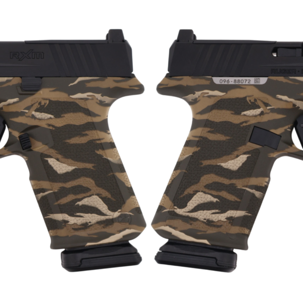 RUGER RXM THREADED 9MM PISTOL 4.5″ BBL OD GREEN TIGER STRIPE MAGPUL EHG, O.R. 2-15RD MAGS